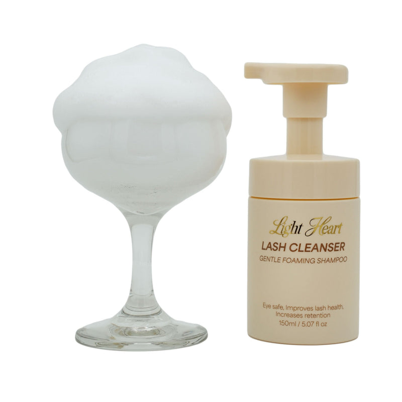 Light Heart Lash Cleanser | Gentle Foaming Shampoo | Eye Safe | Non-Drying Formula