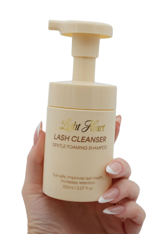 Light Heart Lash Cleanser | Gentle Foaming Shampoo | Eye Safe | Non-Drying Formula