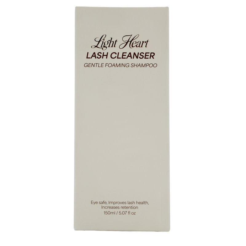 Light Heart Lash Cleanser | Gentle Foaming Shampoo | Eye Safe | Non-Drying Formula